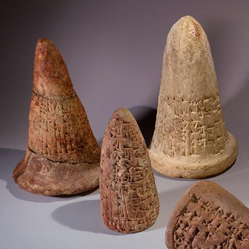 Collections of stone objects with cuneiform text