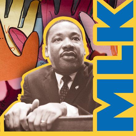 Dream hands image with MLK photo