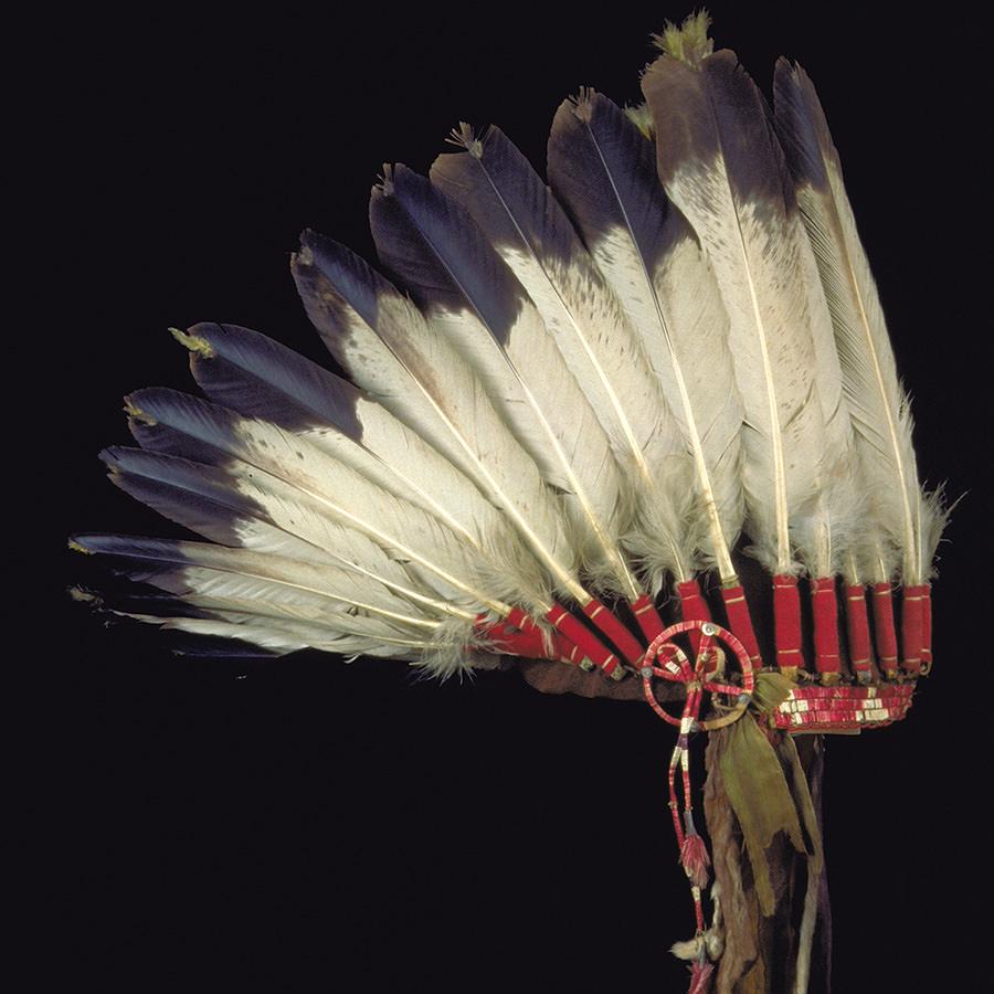 YPM ANT 049270: War bonnet of the Oglala Lakota Chief Red Cloud. Sioux culture.