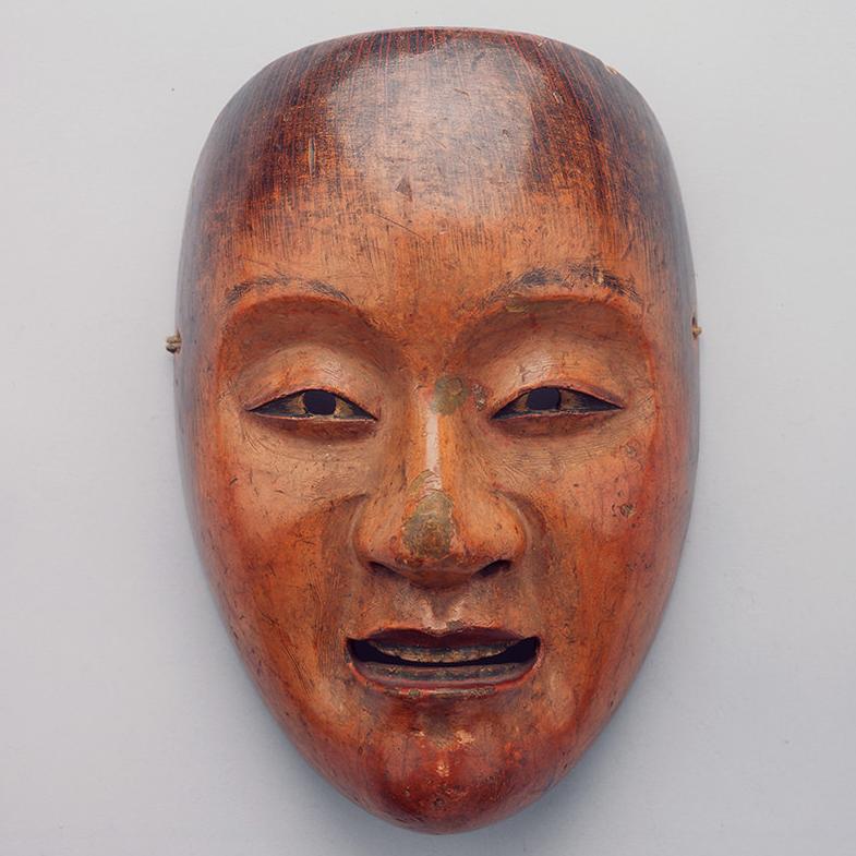 YPM ANT 206471: Wooden life size mask; Japan