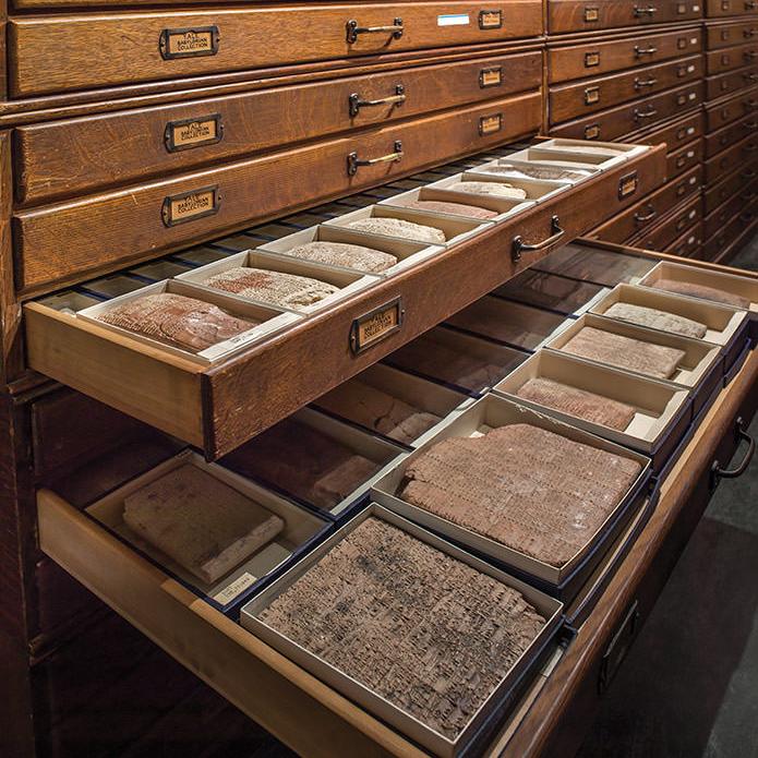 Shelving of collections materials in the Yale Babylonian Collection