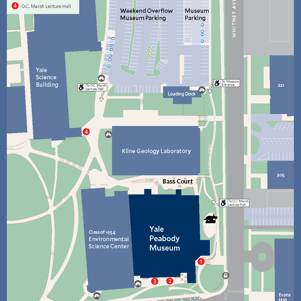 Peabody Museum Exterior & Parking map