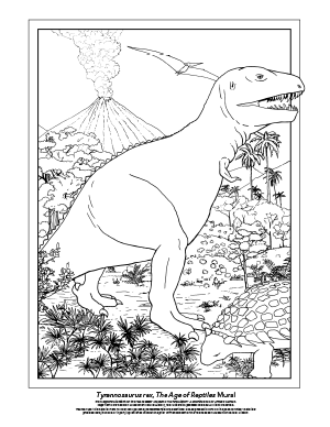 Tyrannosaurus, The Age of Reptiles Mural
