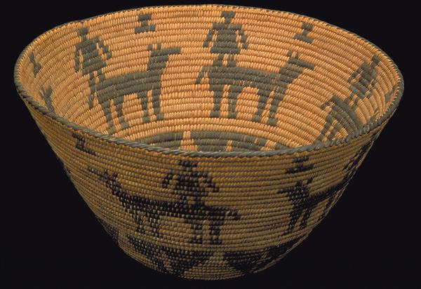 YPM ANT 201273: Coiled basket, bundle-based grass fiber; Pima culture