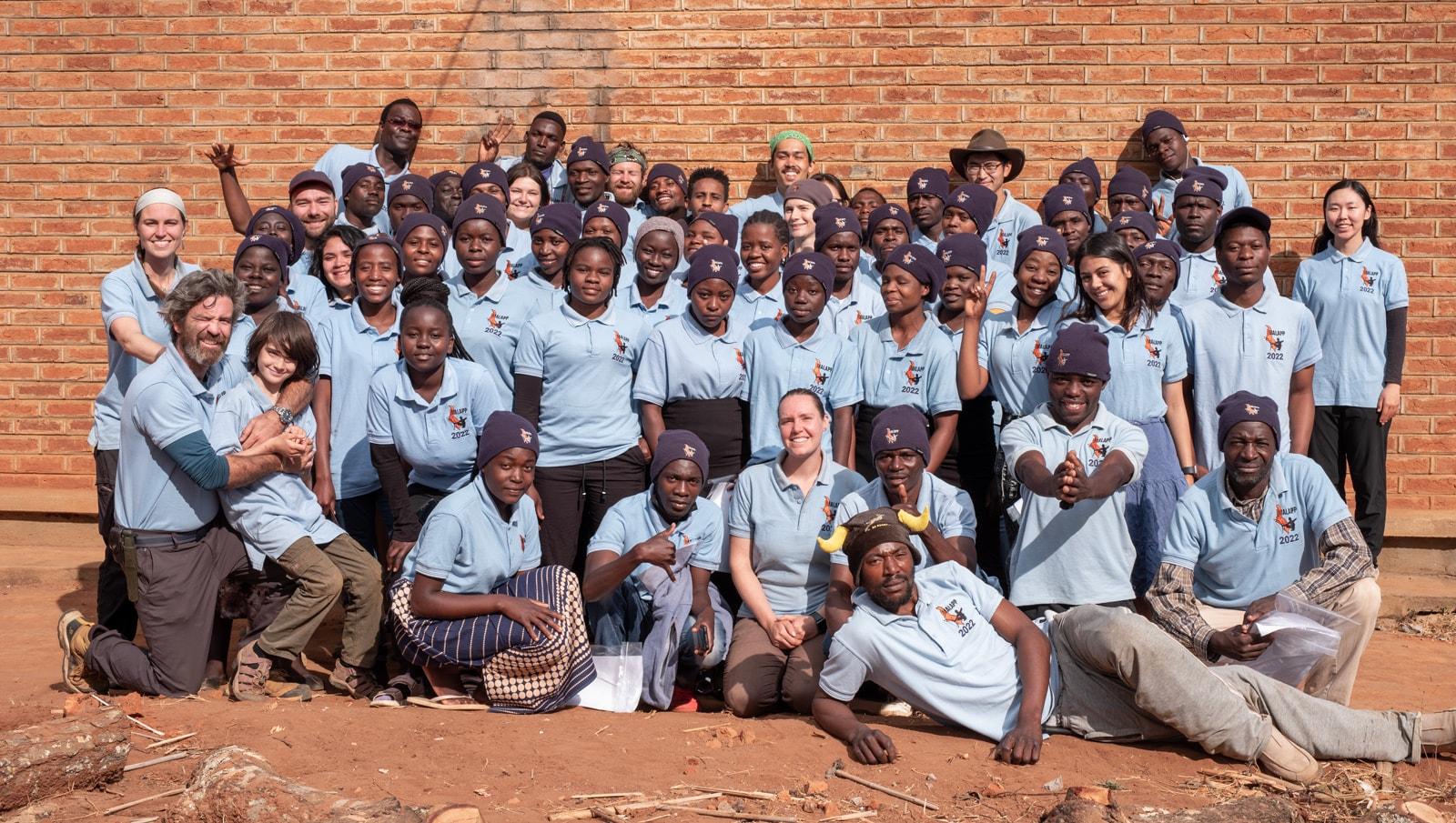 Group shot of colleagues and student researchers