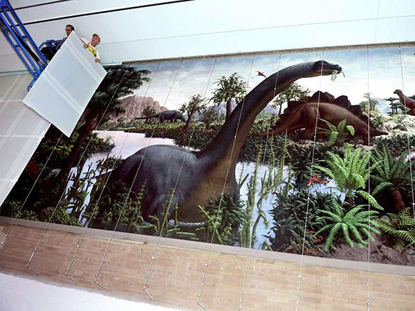 Unveiling 'The Age of Reptiles' mural after renovation