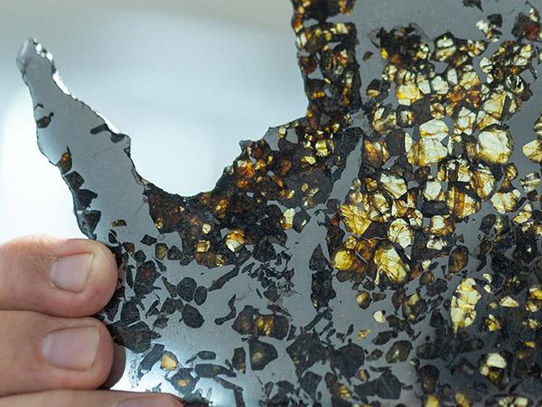 Meteorite slice close-up